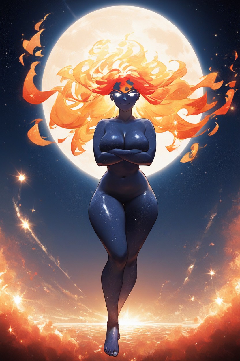 Round Ass, Full Body, Glowing Eyes Hentai IA