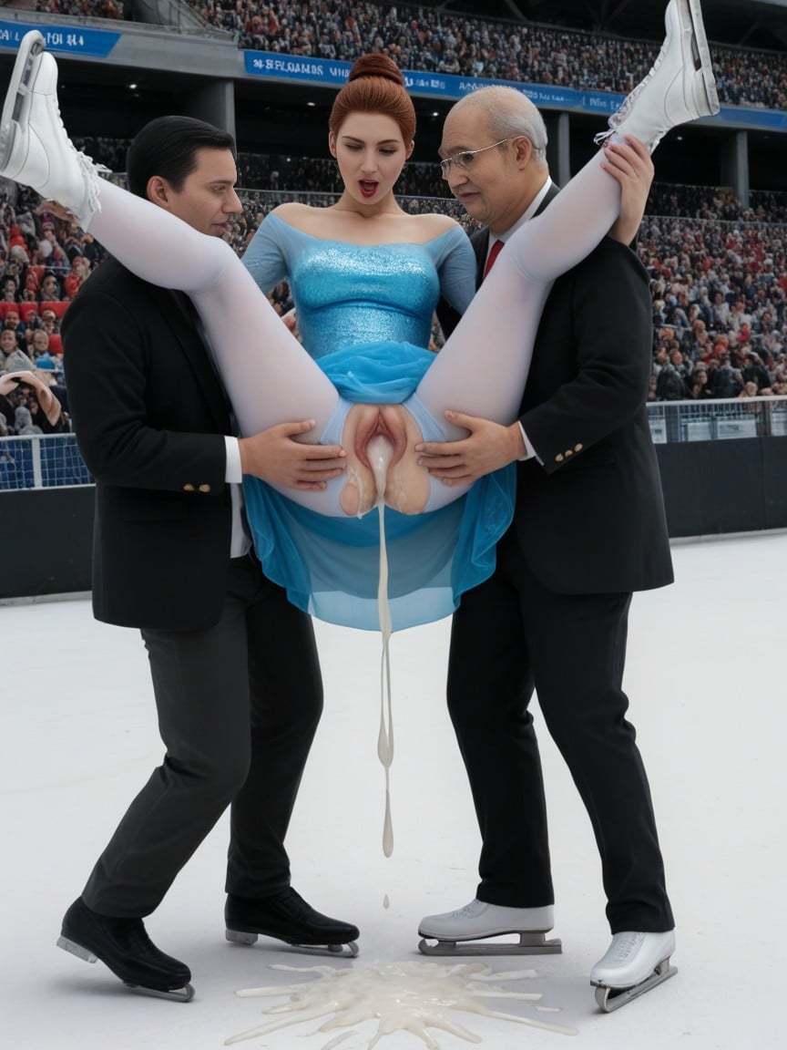 Gorgeous Figure Skater, Excessive Creampie, Chinese Text AI Porn