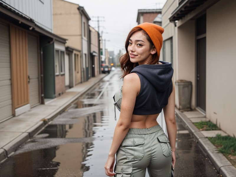 View The Alley Behind The Wall, Seductive Eyes, Hyper Detailed AI Porn