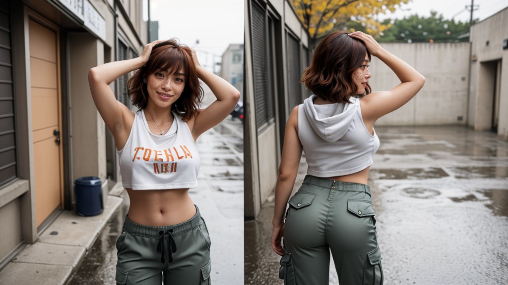 Flirty, Narrowwaist, Sleeveless AI Porn