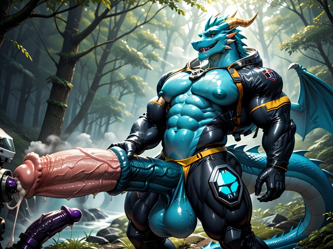 Dragon Cumming, Gang Bang, Sound Effects Furry AI Porn
