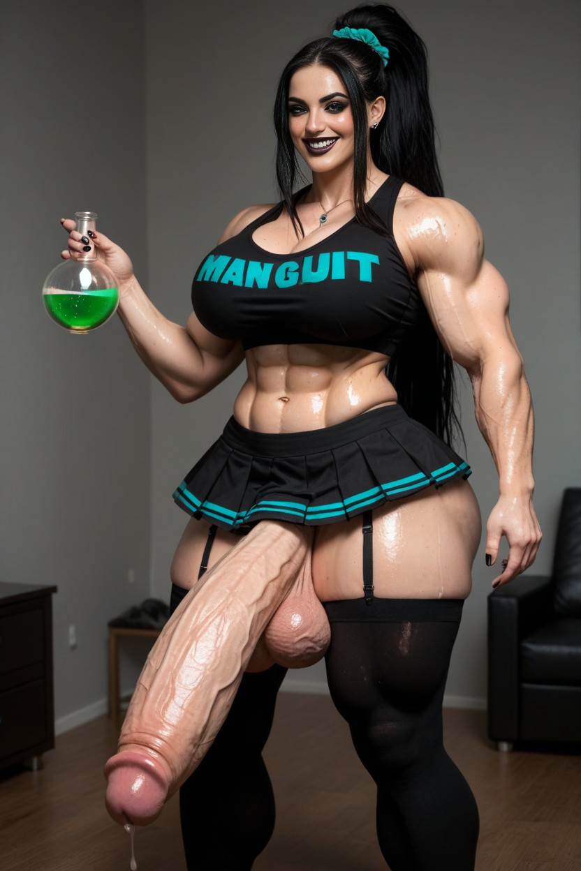 Drank Magic Potion, 18+, Muscles Insanely Pumped Up ニューハーフAIポルノ