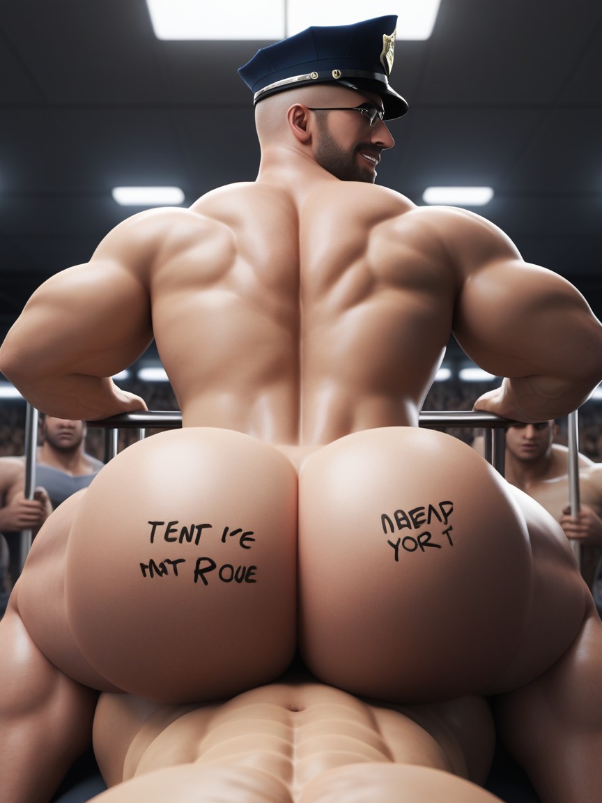 Dialogue Is Bottom Teaching Other Police Officers How To Interrogate Gay Men With Their Holes, 傻笑, Looking At Viewer AI同性戀黃片