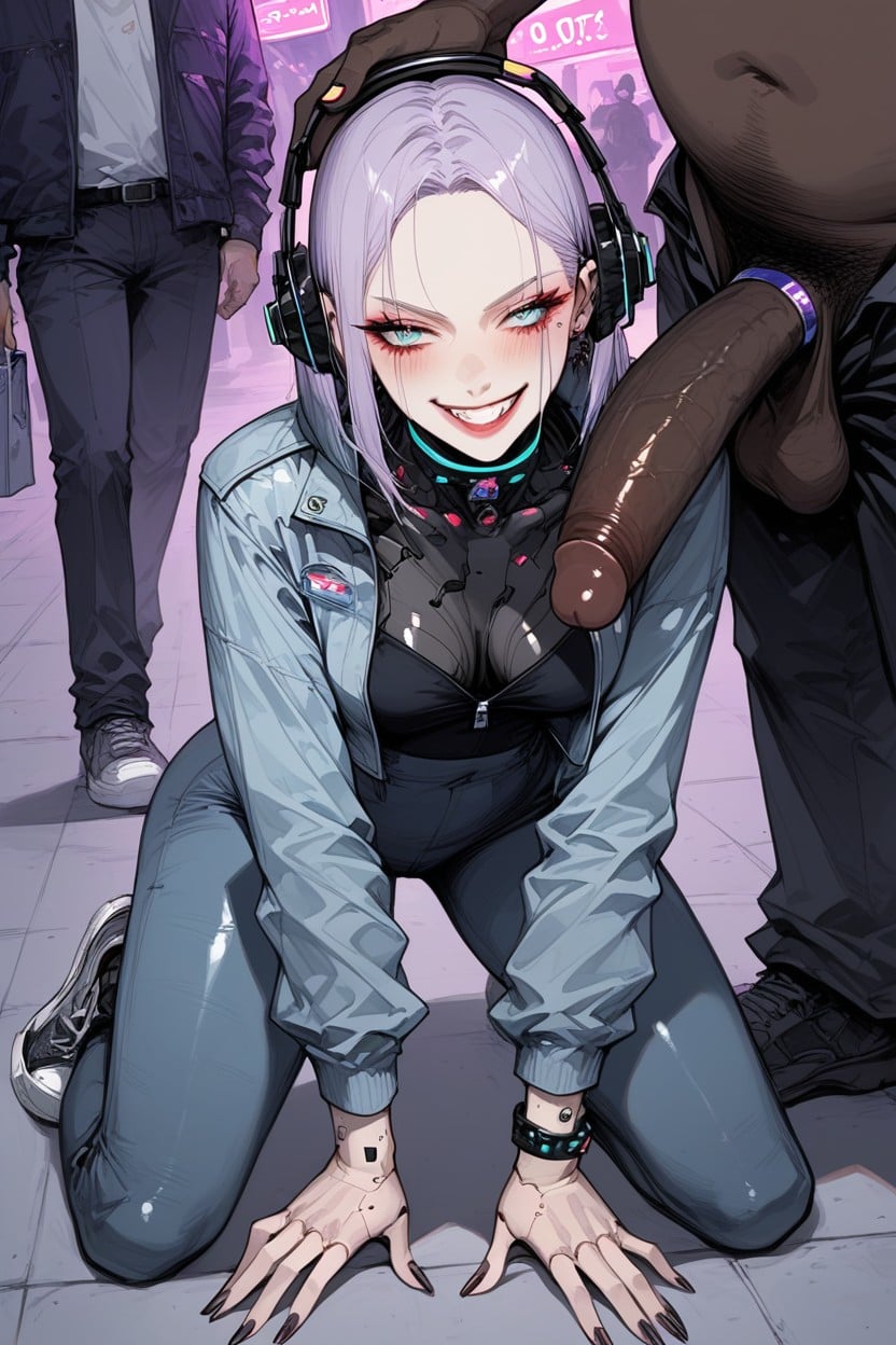 Very Short Hair, Cock Ring, Cybernetic Water Pipes Hentai AI Porn