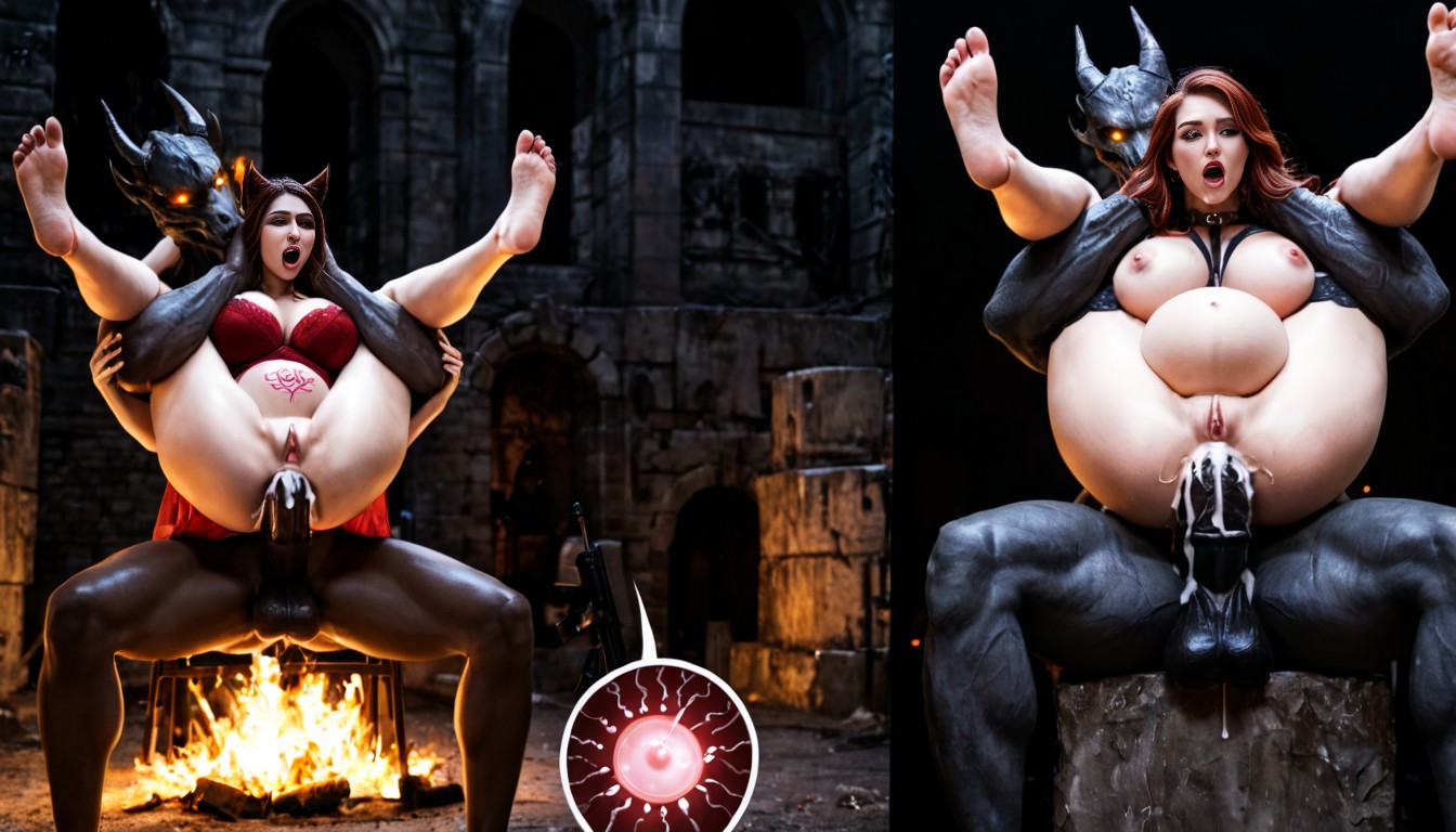 Futa On Female, Evil Womb Tattoo, Multiple Views AI Porn