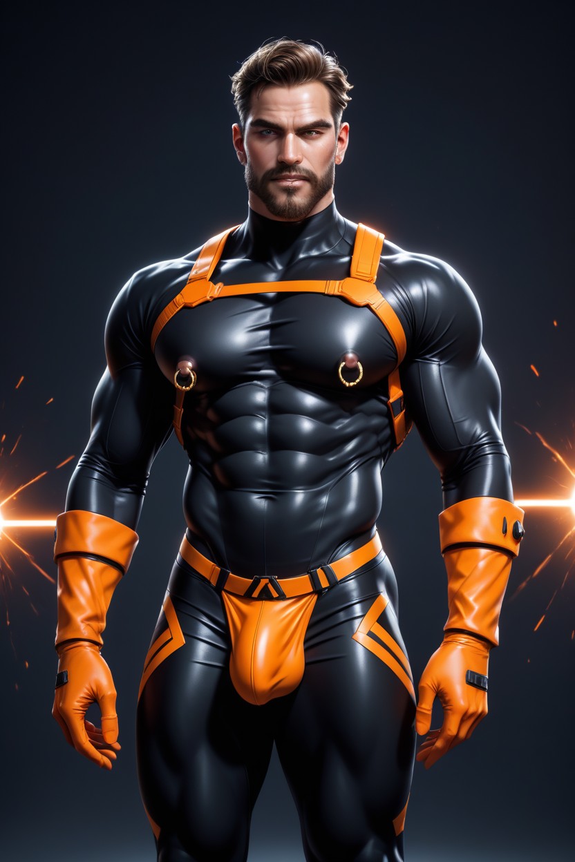 Ultra High Res, Laser Gun, Huge Veiny Bulge ゲイAIポルノ