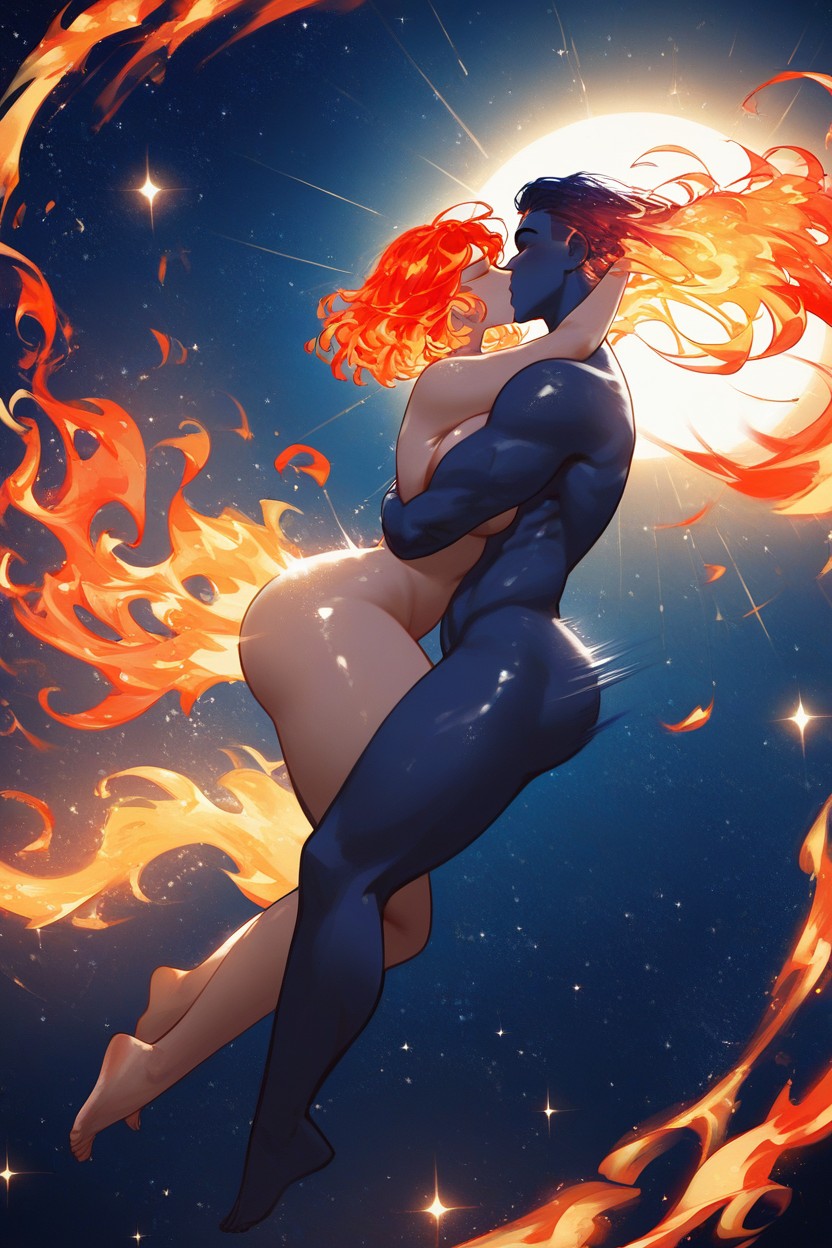 Celestial Being, Flaming Hair, Thick AI黃漫