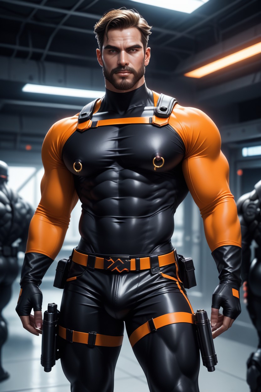 Massive Pecs, Model Pose, Absurd Res AI同性戀黃片