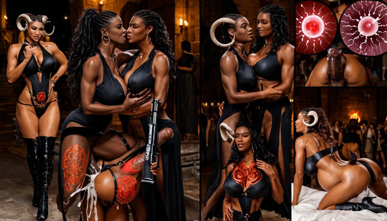 Glowing Eyes, Dominant Tall Big Veiny Anthro Demon Goat Beast Hoovs Dark Evil Smile Bigger Muscular, Harem AI Porn