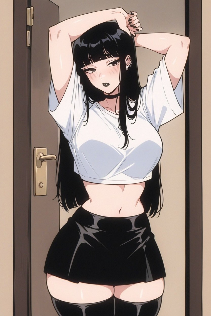 Black Hair, 超大, Arms Up AI黃漫