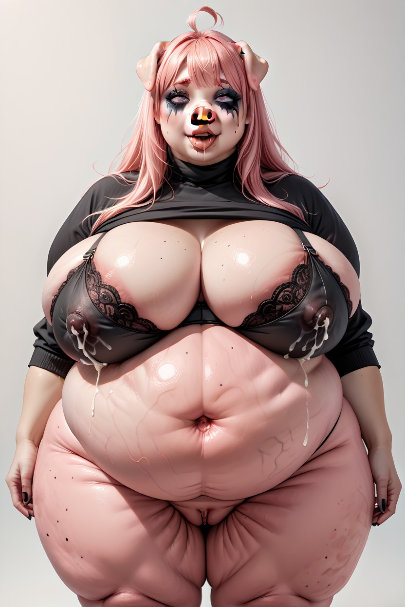 Drooling, Detailed Hupig Face, Ultrawide Hips Furry AI Porn