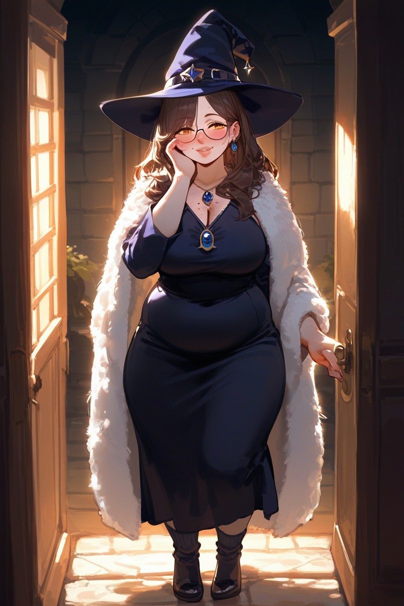 Frontdoor, Towering, Front View BBW AI Porn