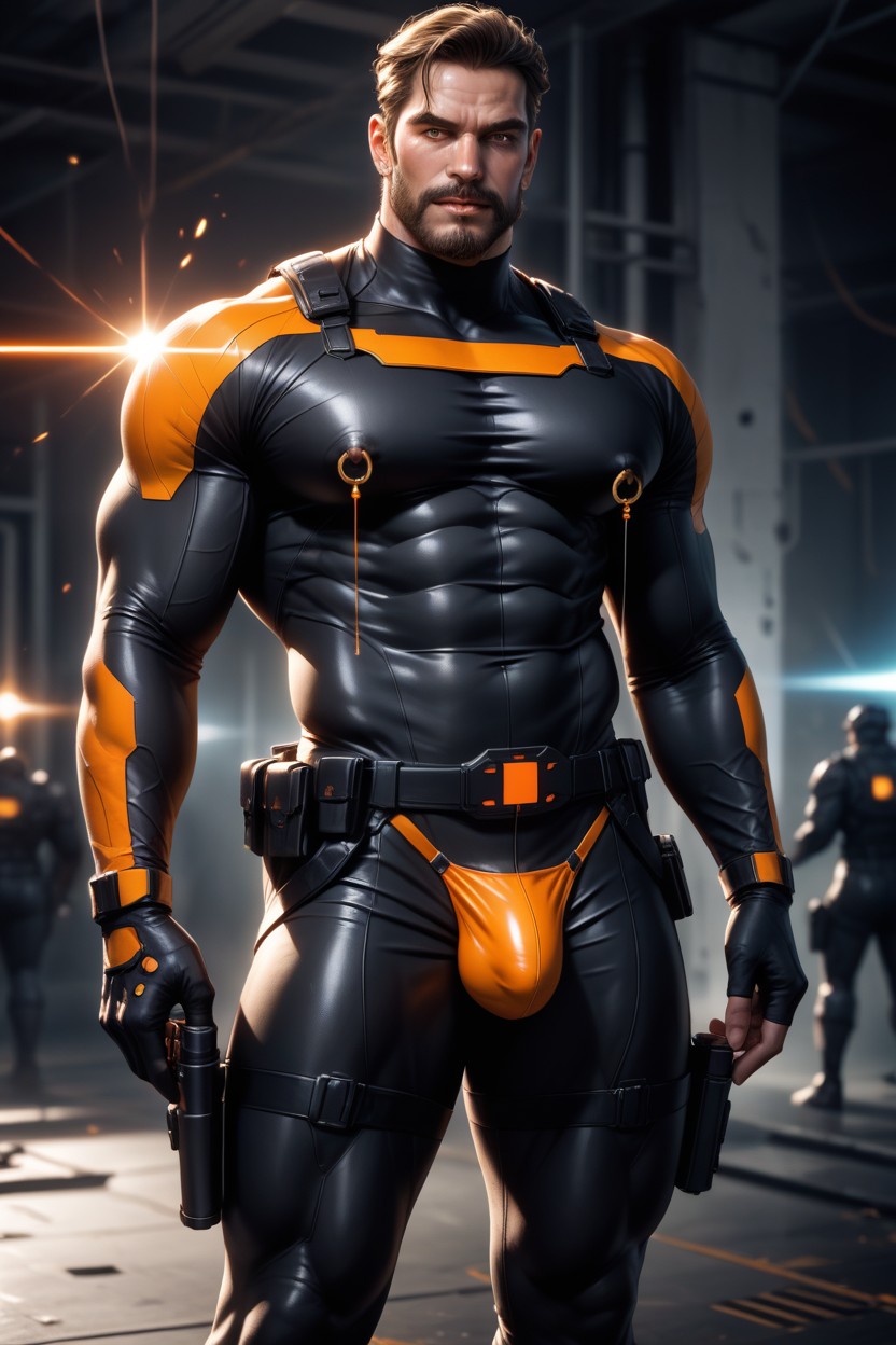 Nipple Rings, Award Winning Photo, Horny AI Gay Porn