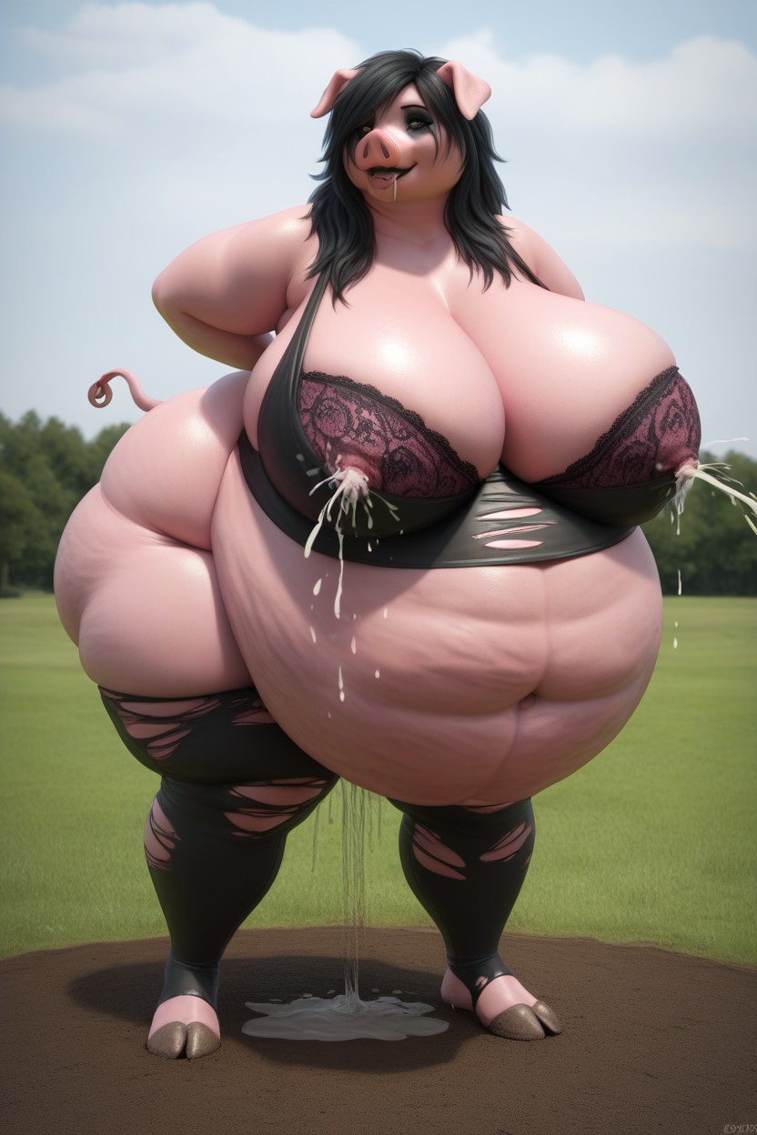 18+, Detailed Anthro Hupig Transformation, Drooling Furry AI Porn