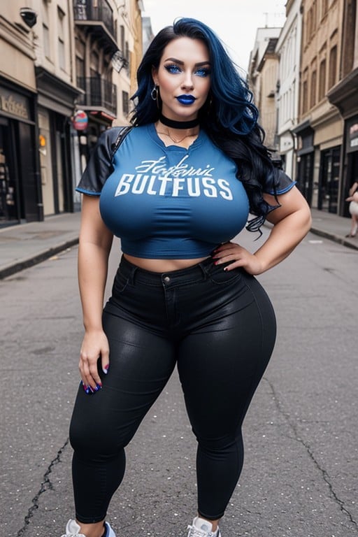 Standing, Sneakers, Curvy Bimbo AI Porn