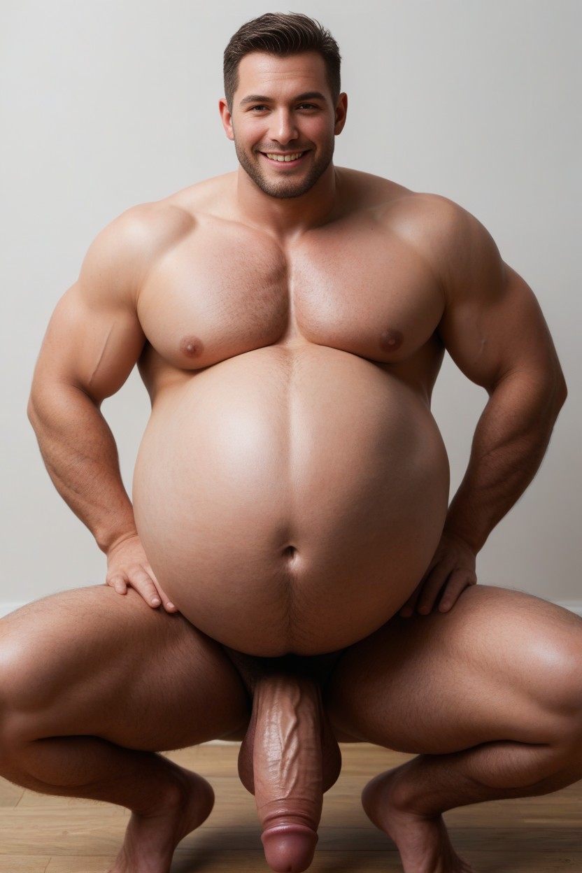 Big Belly, 1 Person, Large AI Gay Porn