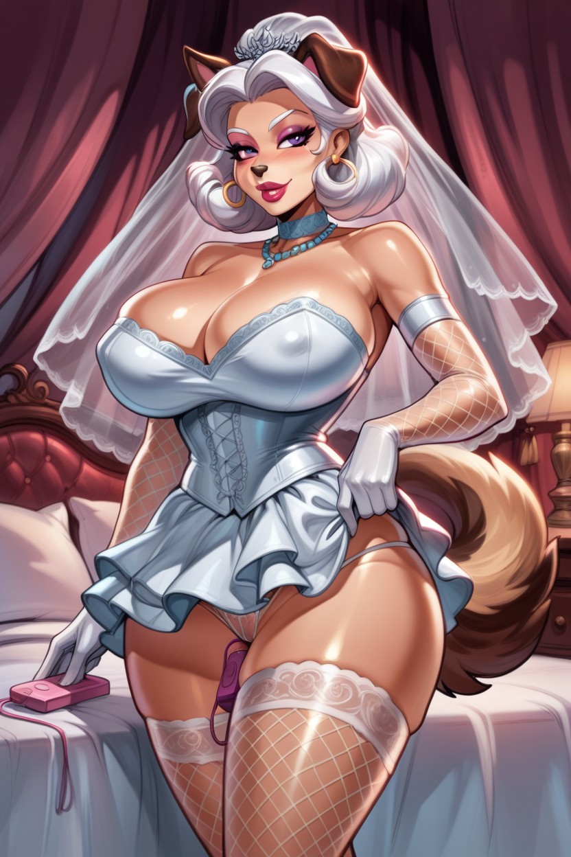 Reiq Art Style, Waist Shot, Bimbo Furry AI Porn