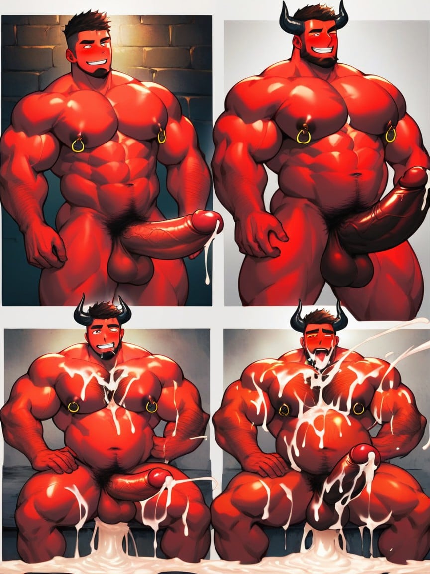 Bouncy Pectoral Muscle, Endless Orgasm, Thick AI Gay Porn