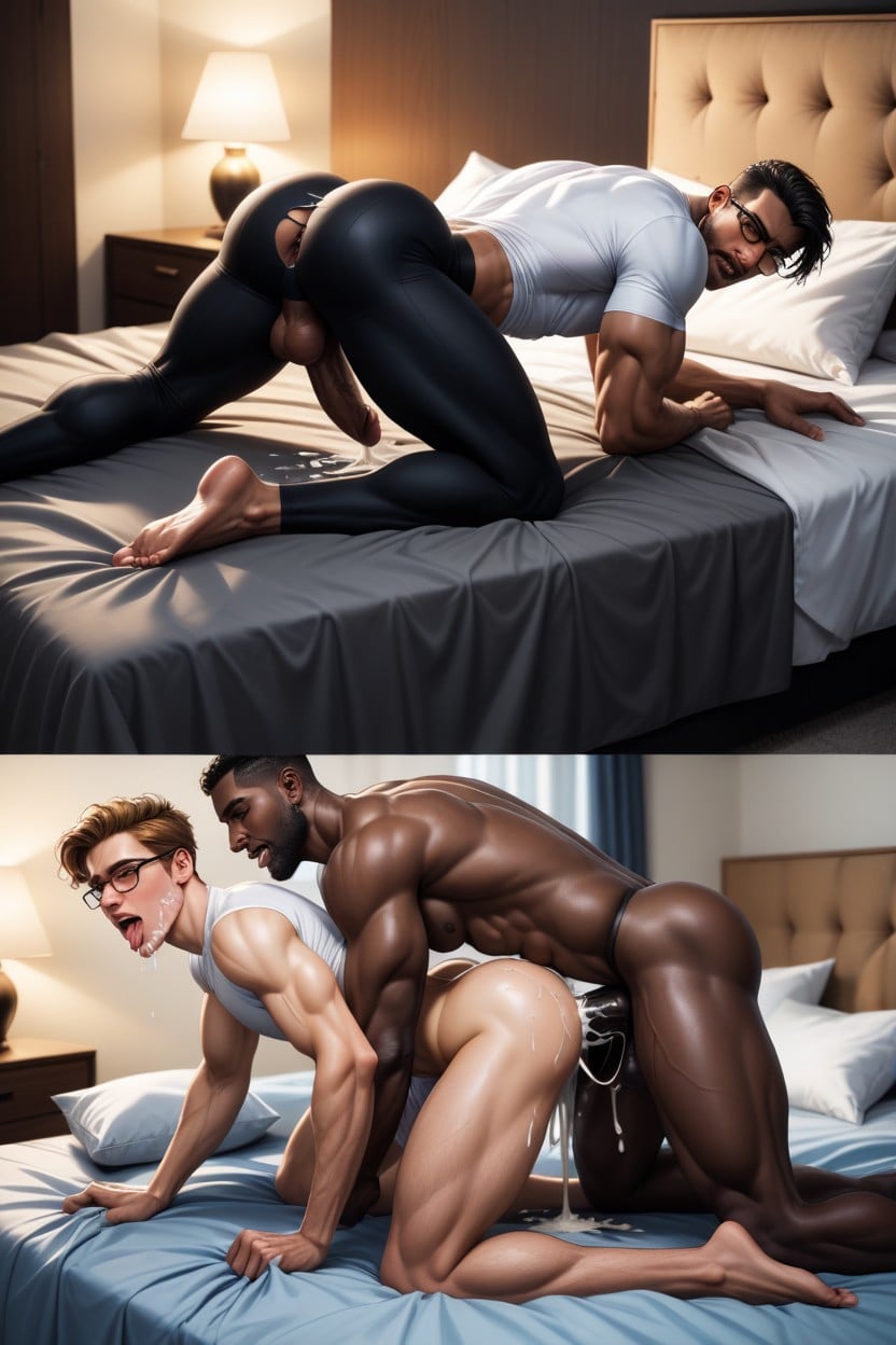 Glasses, Moaning, Fucked To Orgasm AI Gay Porn