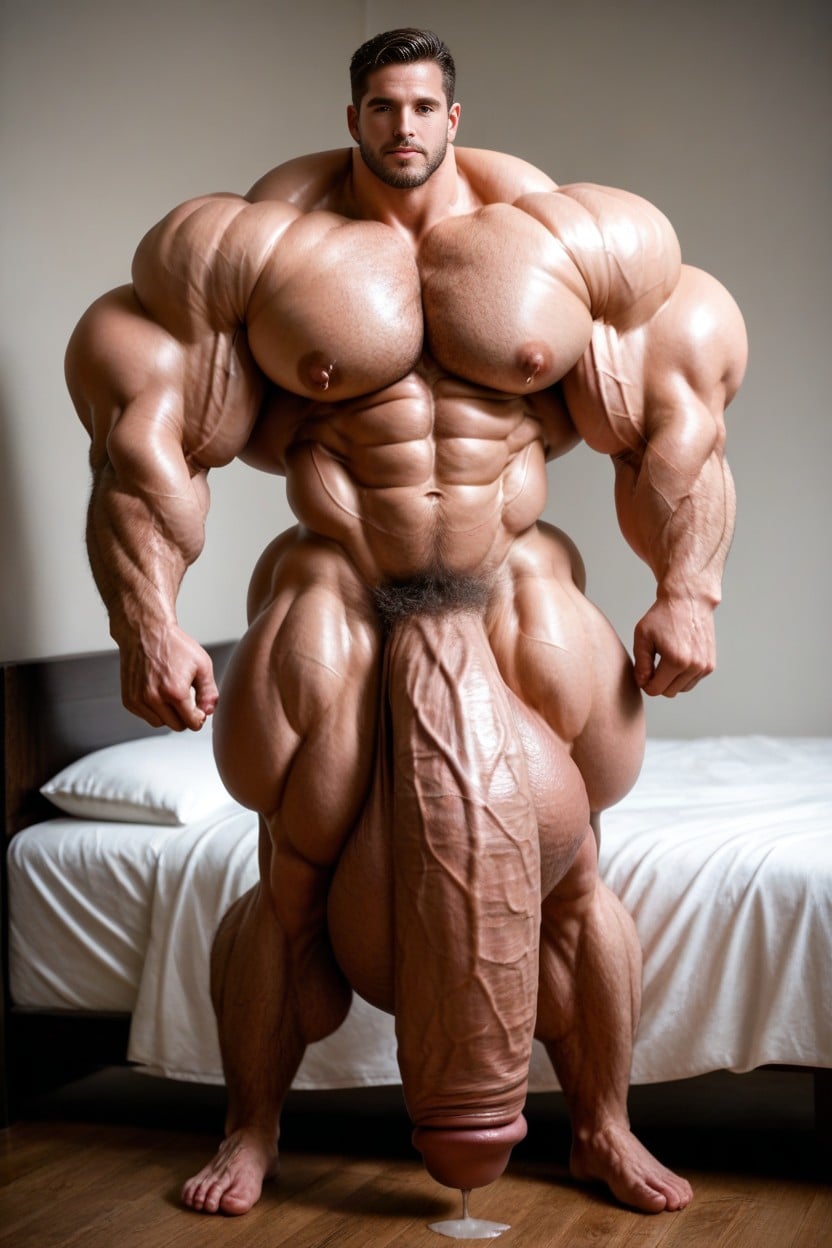 Oversized Muscles, Noon, Veiny Hyper Muscles AI Gay Porn