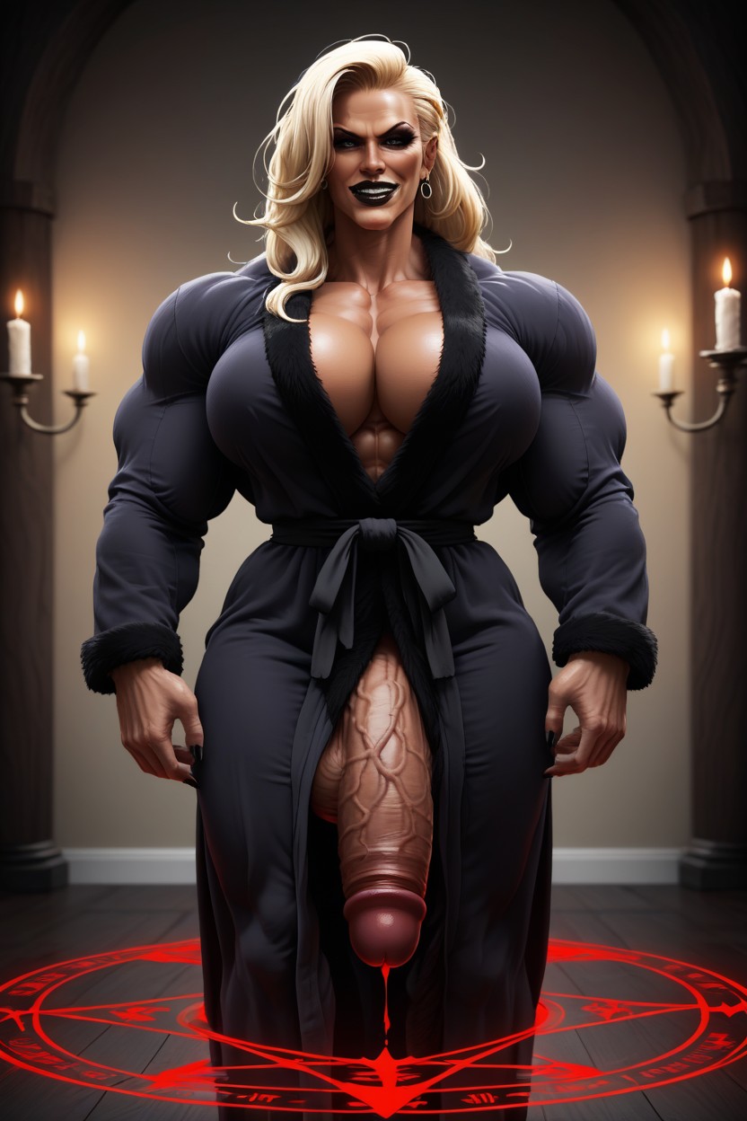 Black Lipstick, Bedroom, Huge Quads AI Porn