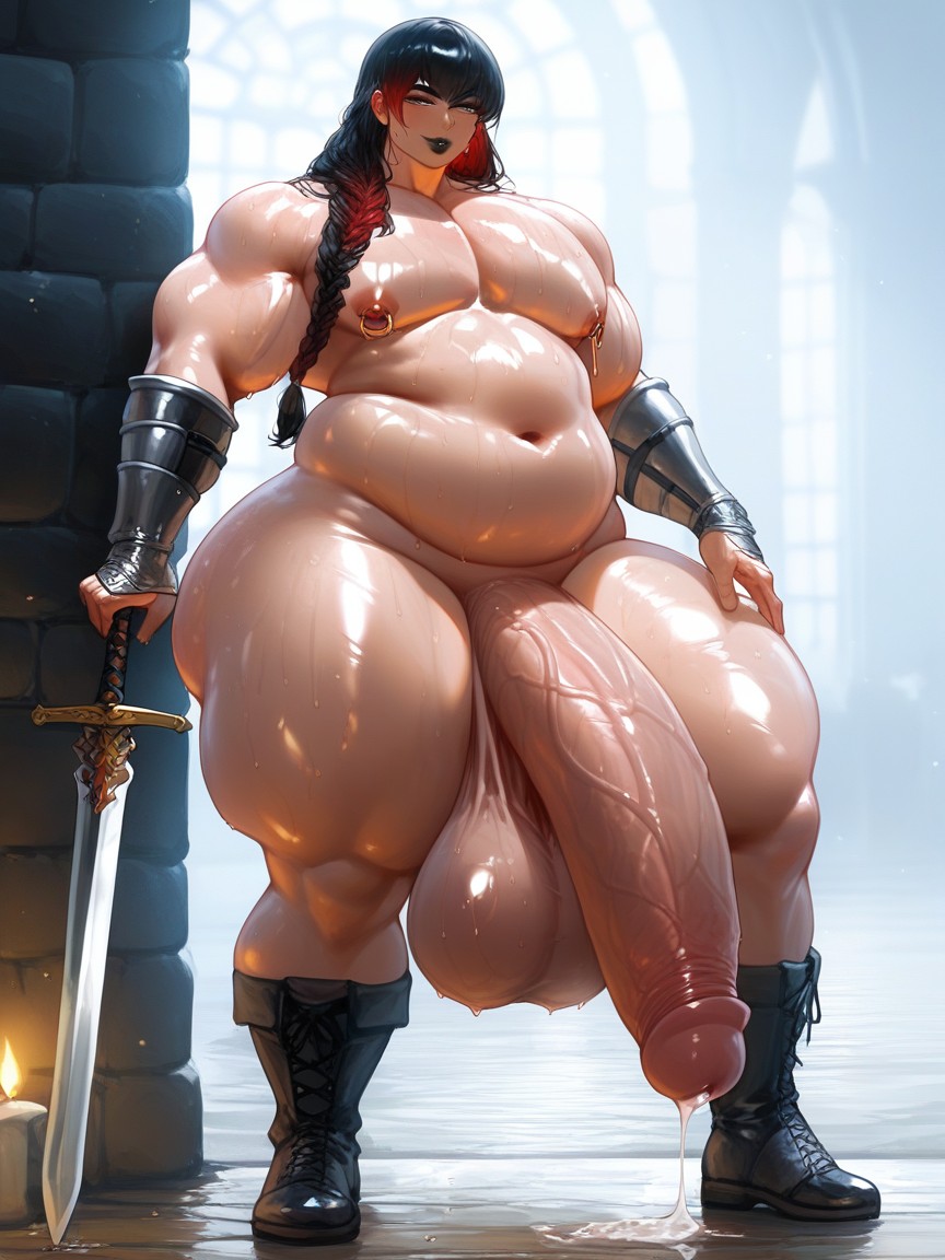 Medieval Fantasy Settting, Precum, Masculine Chest AI Gay Porn