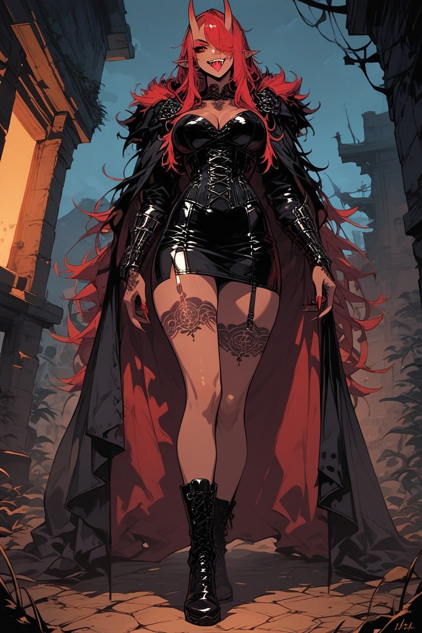 Black Skirt, Smug Expression, Fit Hentai AI Porn