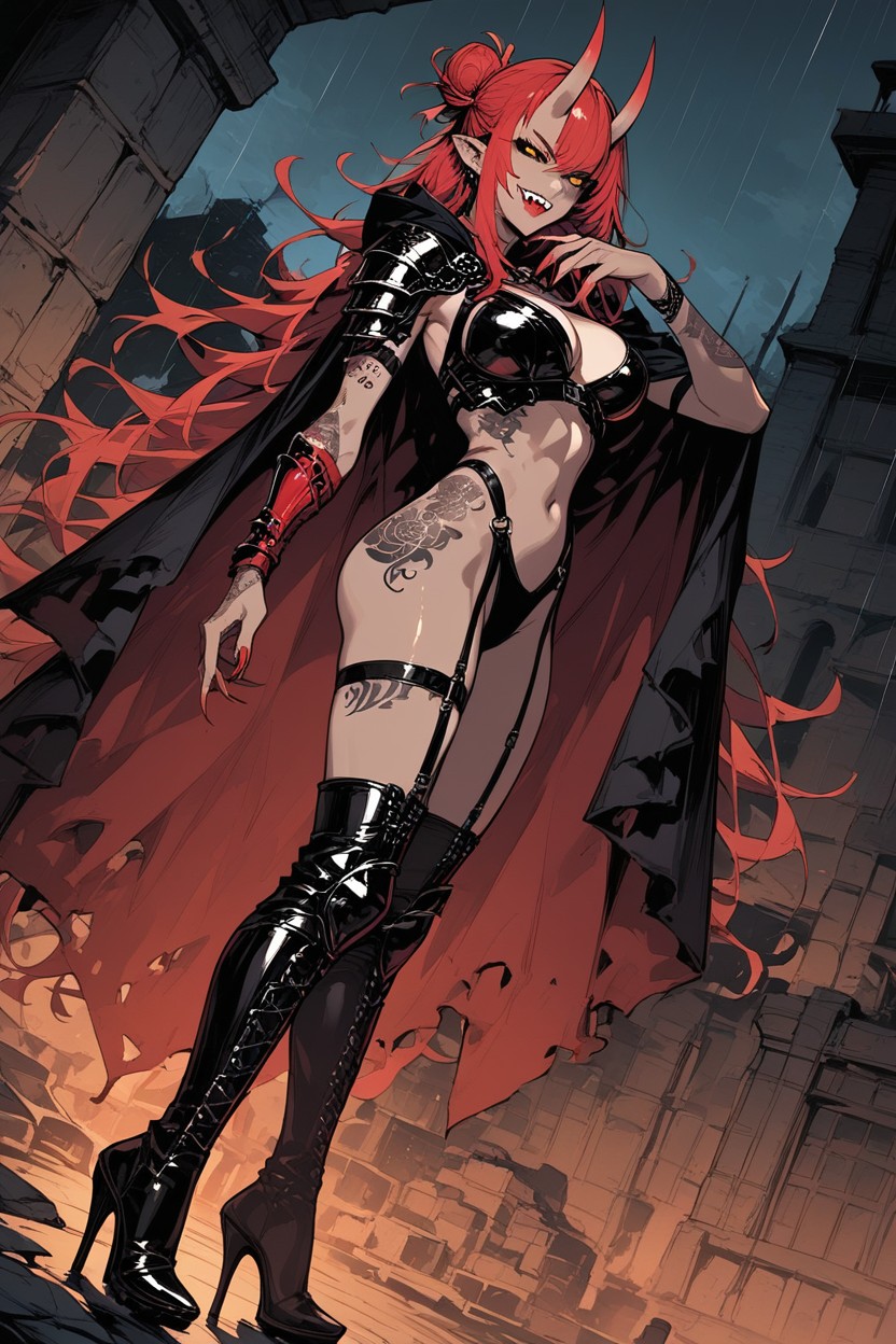 Fit, High Heels Boots, Full Body Tattos Hentai AI Porn