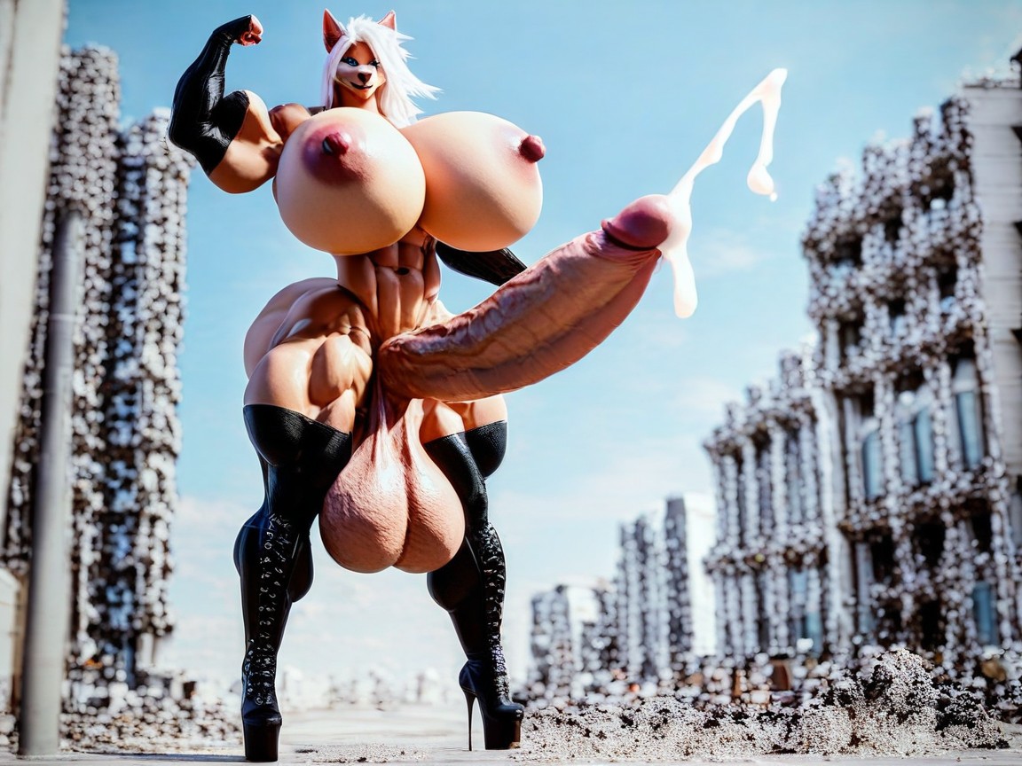 Gigantic, Flexion, Hyper Muscle Porno IA Furry