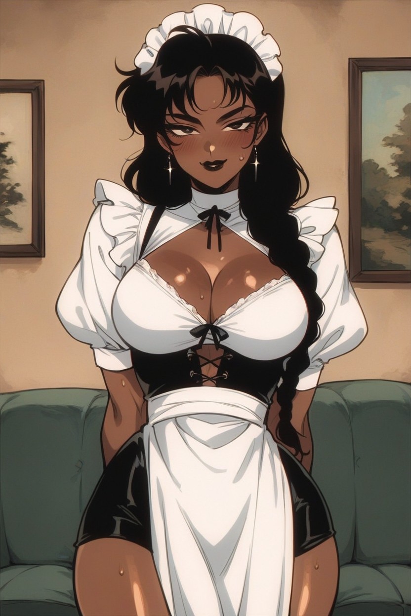 Sleepy Eyes, Pale Skin, Black Lips Hentai AI Porn
