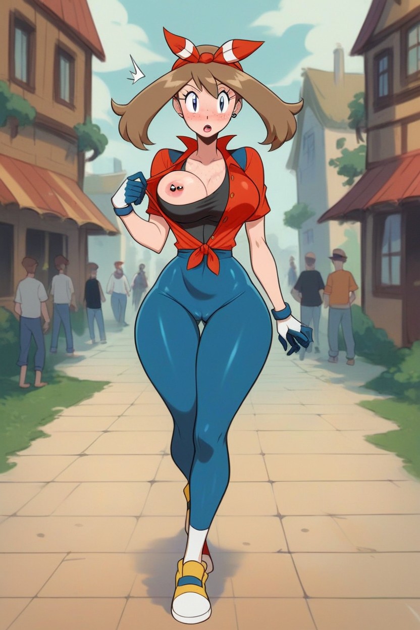 Shocked, Walking, Eyeliner Hentai AI Porn