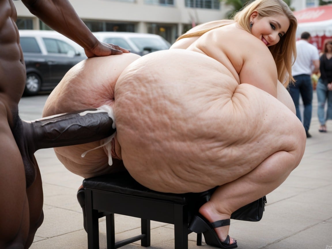Hyper Ass, Very Happy, Hyper Wide Hips BBW AI Porn