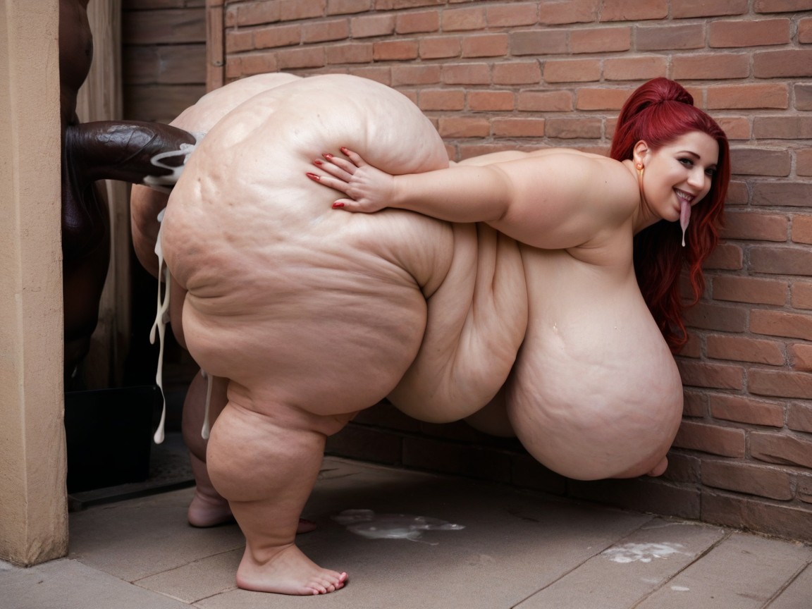 Oral Creampie, Full Body View, Oral Creampie Leaking From Mouth BBW AI Porn