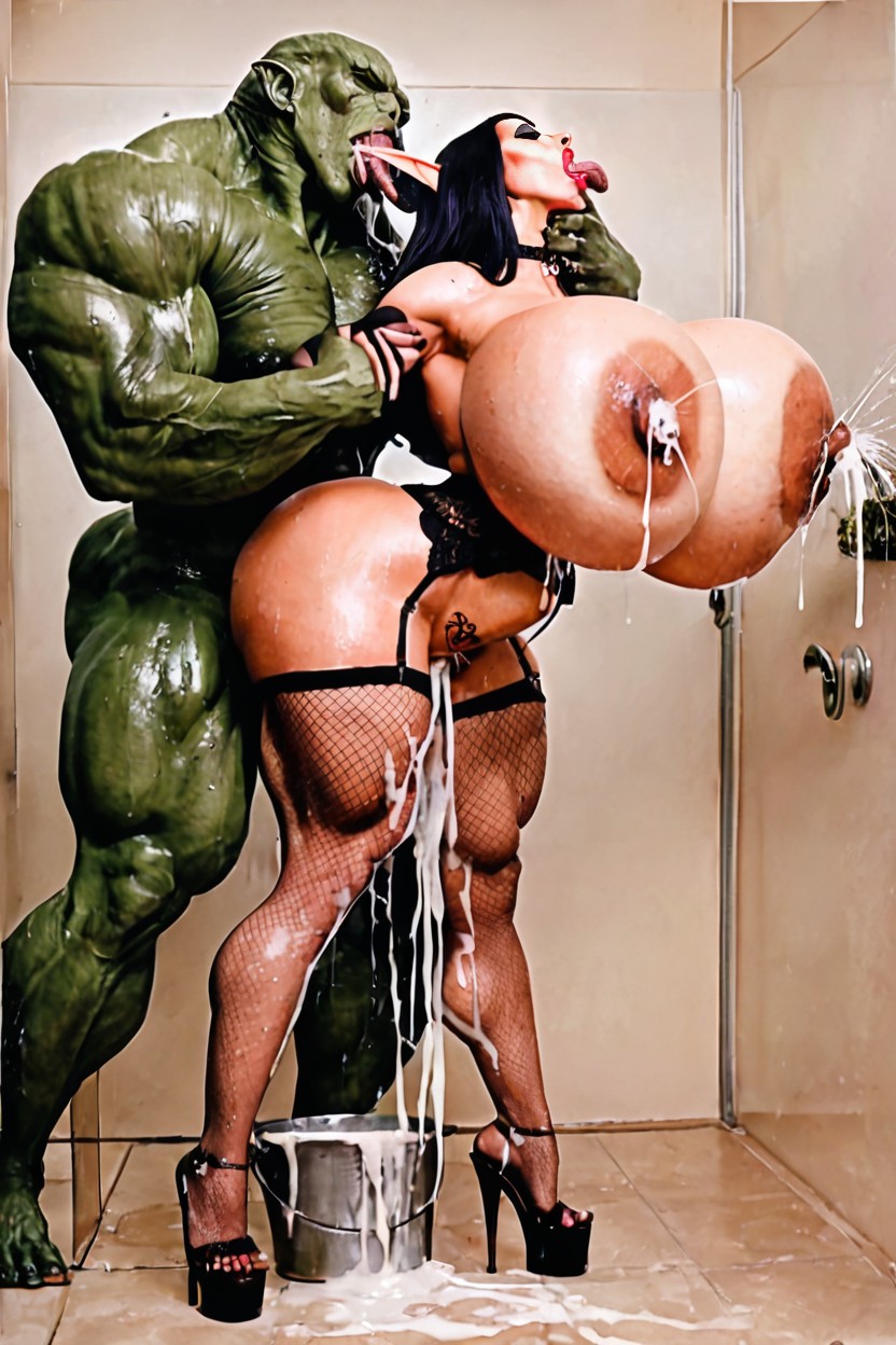 Trash Around, 18+, Muscled Woman Legs AI Porn