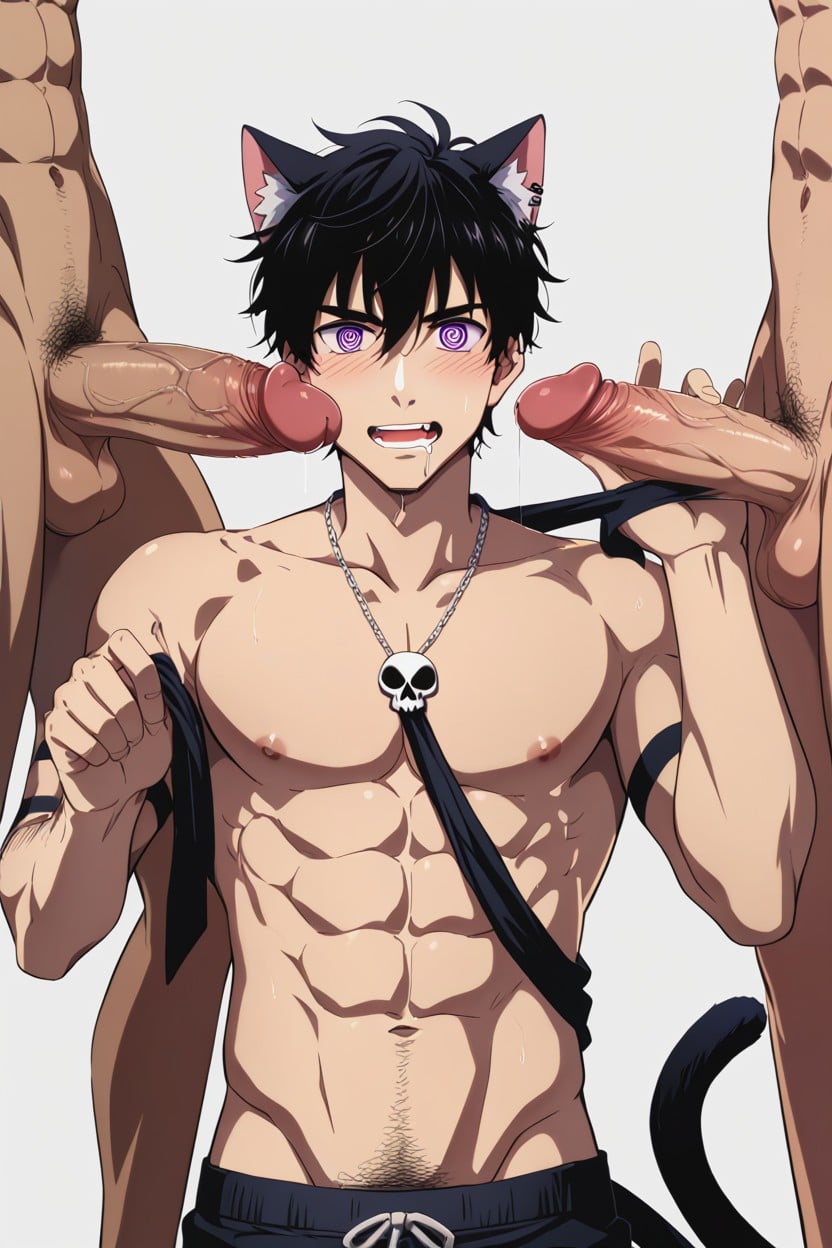Gigantic, Messy Hair, Fit AI Gay Porn
