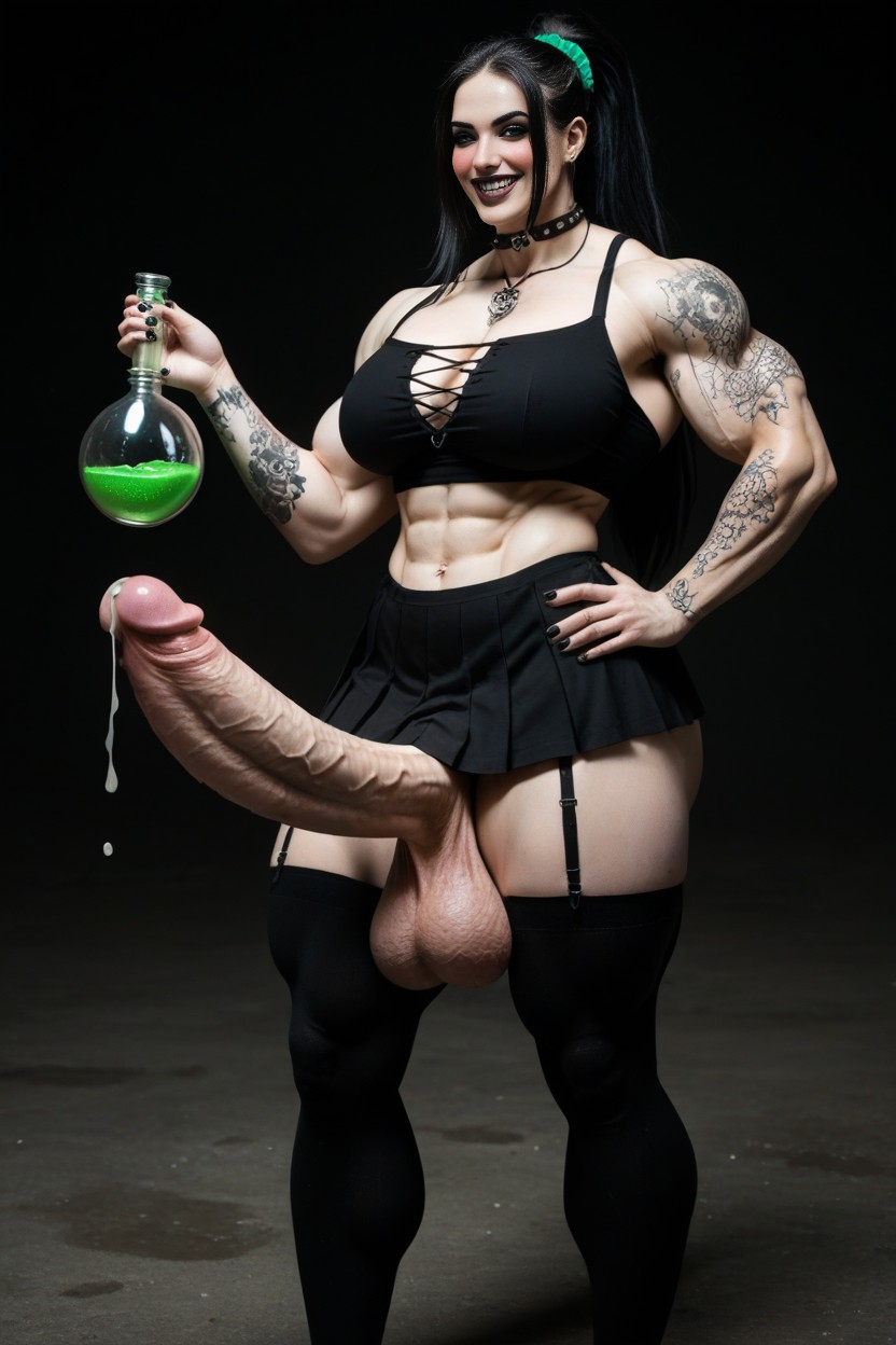 Gruesome Veiny Cock, 18+, Wide Shoulders Shemale AI Porn