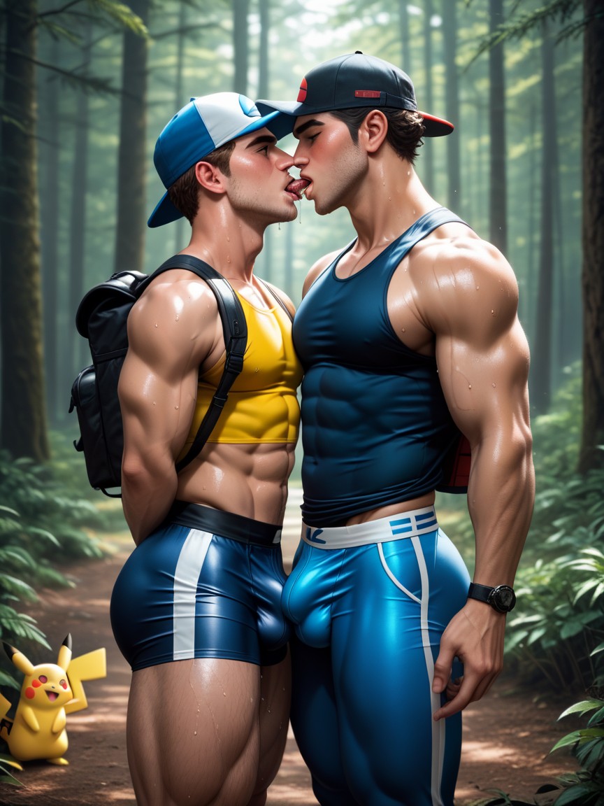 Sporty Shorts, Hard Cocks, Training AI Gay Porn