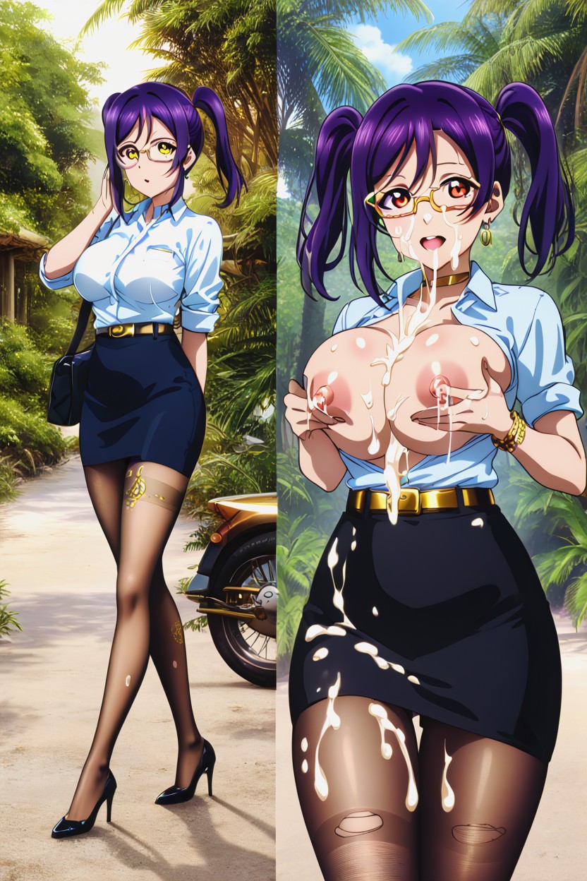 Two Low Ponytails, Excessive Lactation, Full Nelson AI Porn