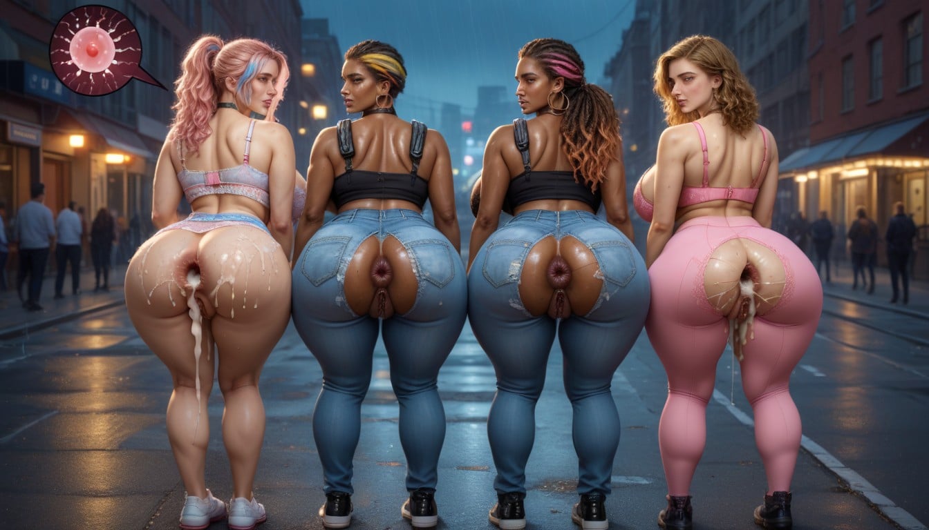 Jean Shorts, Bbw, Mini Skirt AI Porn