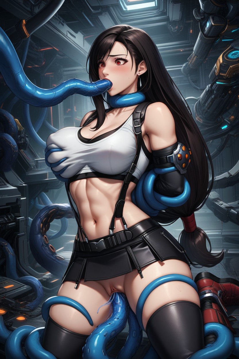 Trapped, Wide Eyes, Tifa Hentai AI Porn