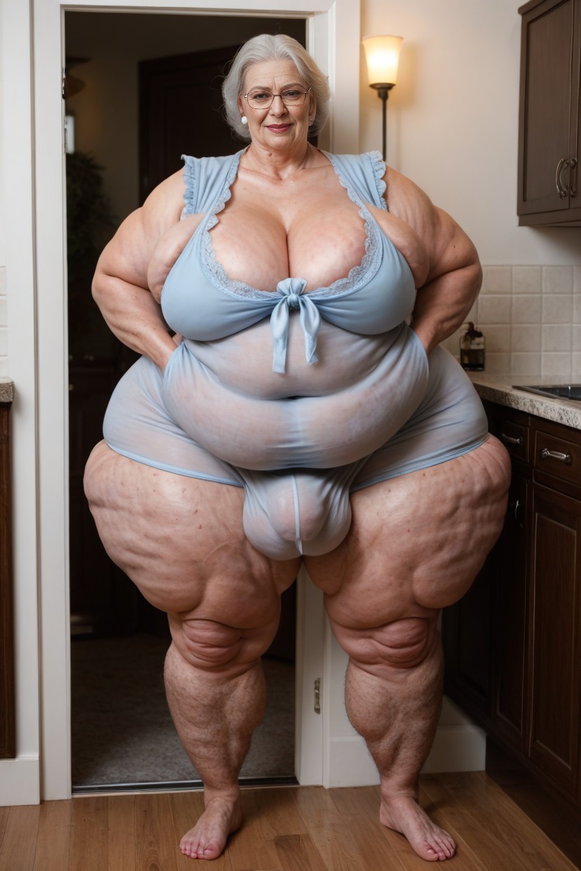Indoors, Full Body, Obese AI Porn