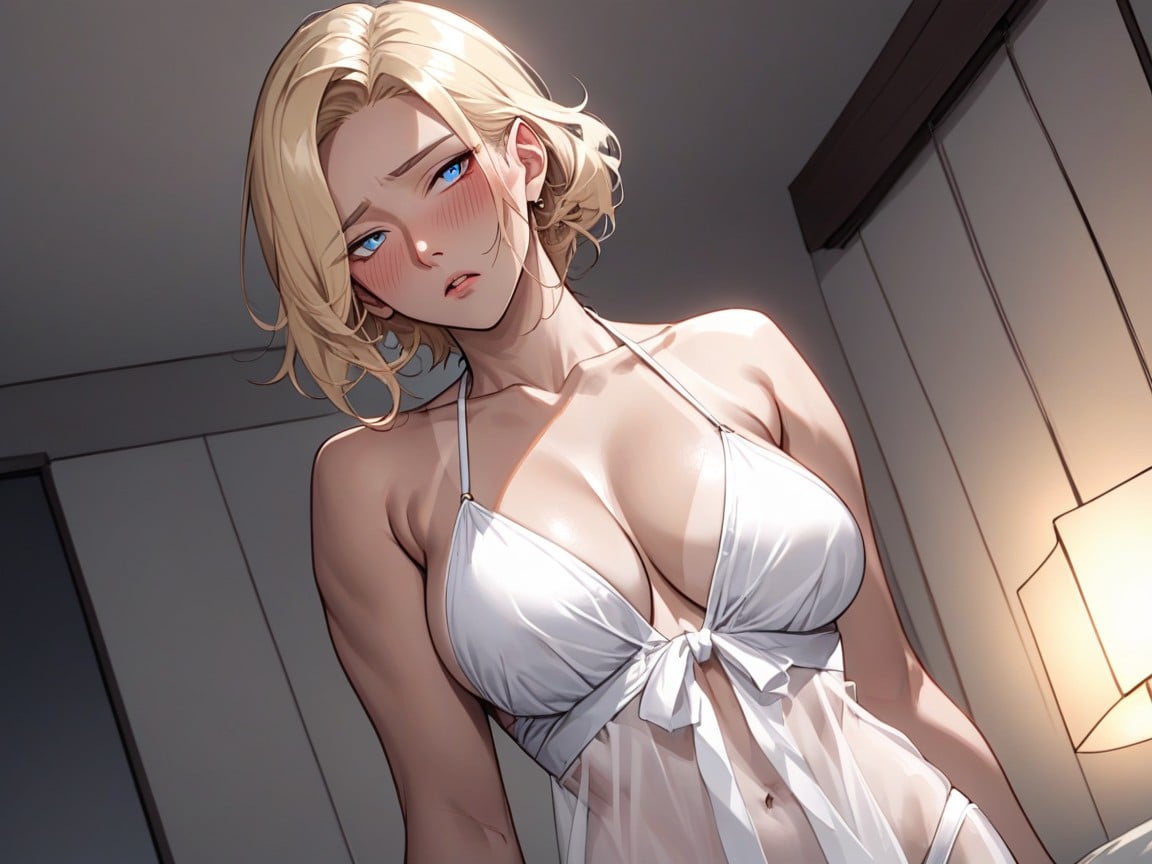Bedroom, Blue Eyes, 30+ Hentai AI Porn