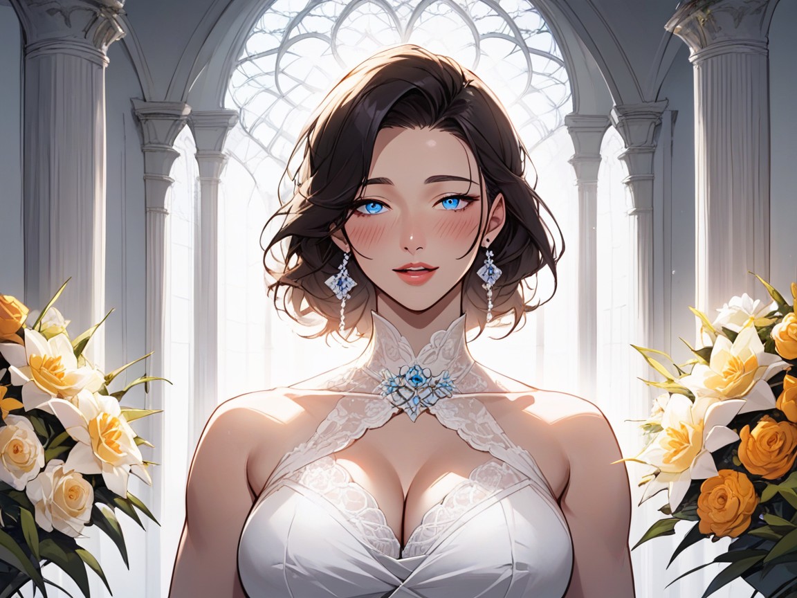 Blue Eyes, Thrown By Everyone In The Venue, High Resolution Hentai AI Porn