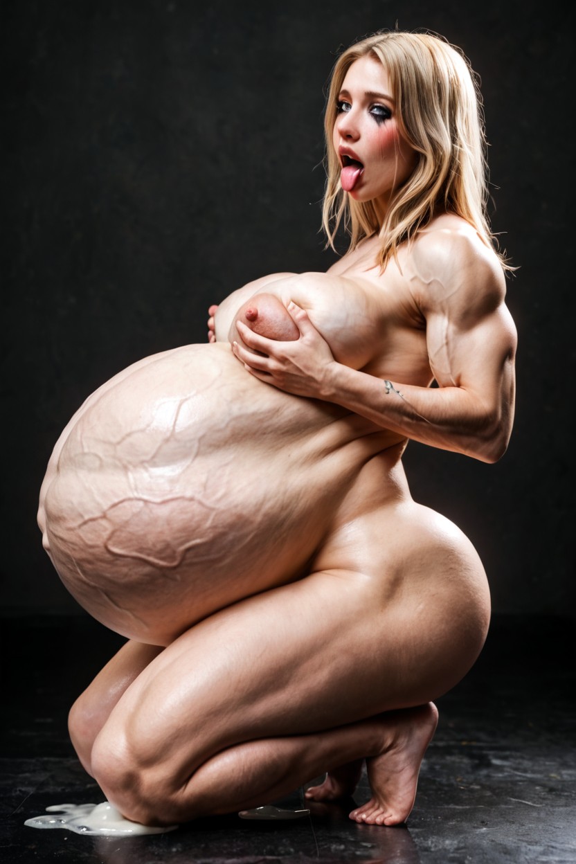 スキニー, Gigantic Stomach Growth, Impossibly Bloated Stomach ニューハーフAIポルノ
