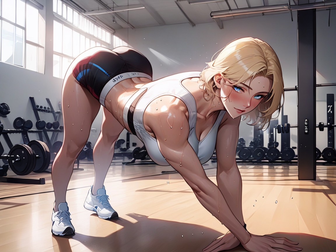 Rear View, Sweaty, Laughing Hentai AI Porn