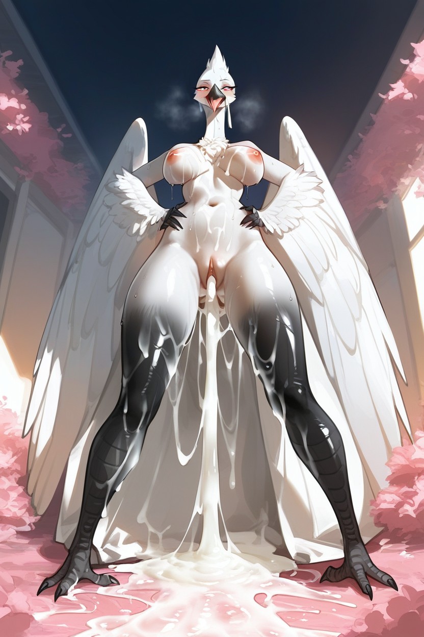 Partially Black Beak, Cream Pie, Naked Furry AI Porn