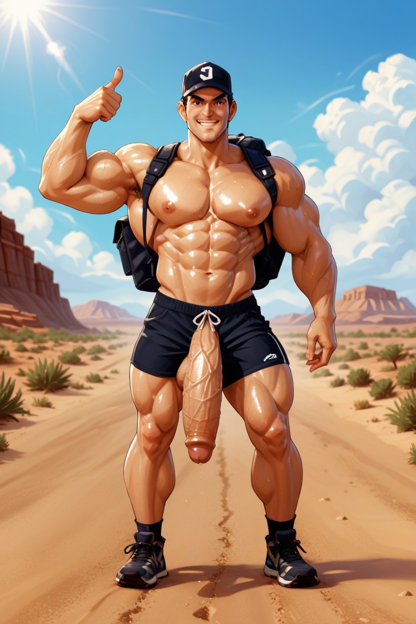 Ultra High Res, Shirtless, 화창한 게이 AI 포르노