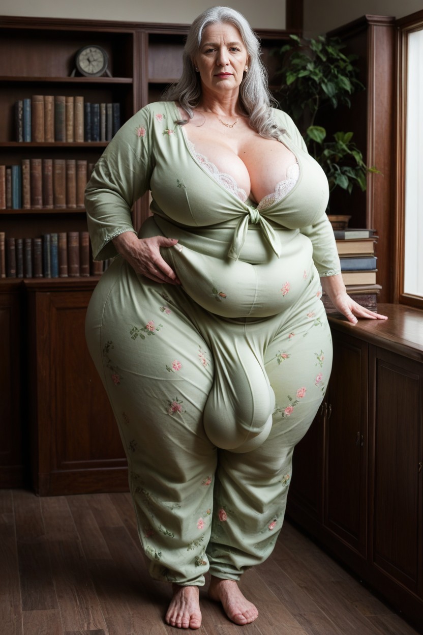 Boobs, Futanari, Floral Onesie AI Porn
