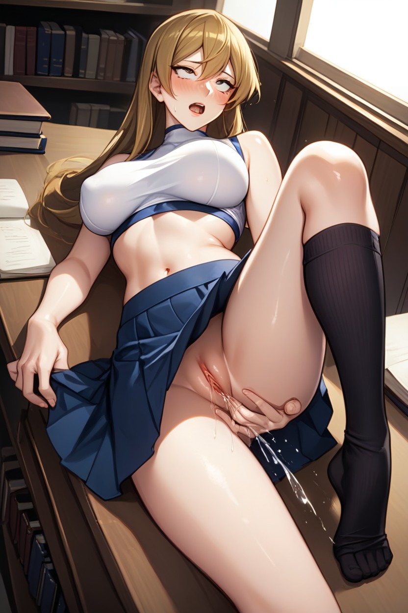 Shaved Pussy, Full Body, Top Down AI Porn