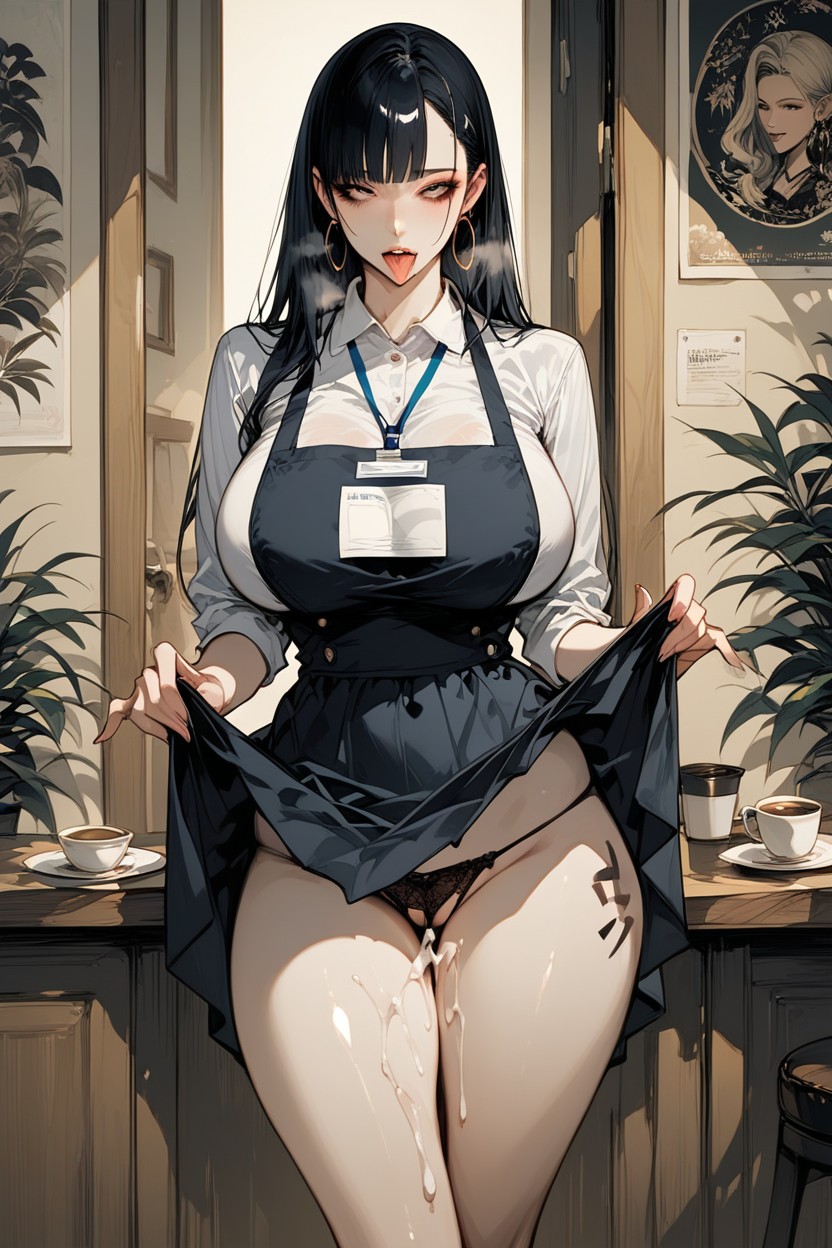 Milf, Horny, Black Apron Hentai AI Porn